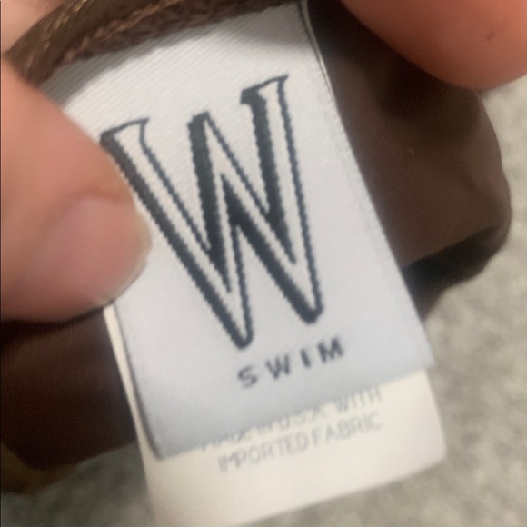 W Swimwear Brown Cut Out One Piece Swimsuit Size Medium - Picture 5 of 6